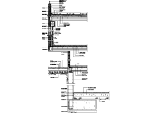 Detalles constructivos de cubierta en DWG para AutoCAD