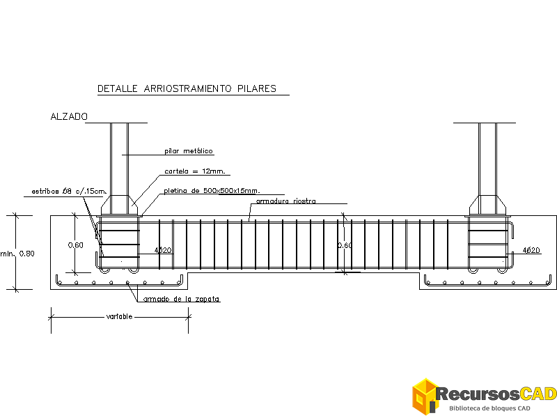 Detalles de Arriostramiento de Pilares