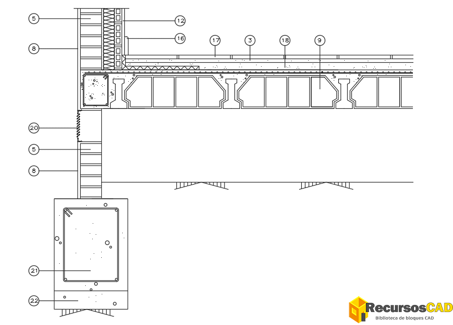 Detalles Constructivos DWG desde Teja hasta Cimentación