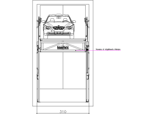 Bloques DWG de Montacargas de Vehículos vista alzado frontal