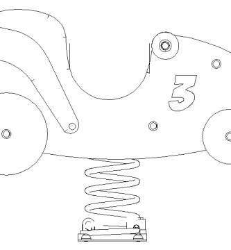 Bloques DWG del Juego Infantil Muelle Moto