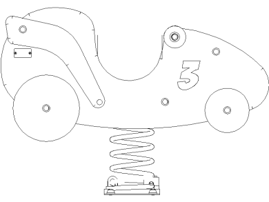 Bloques DWG del Juego Infantil Muelle Moto