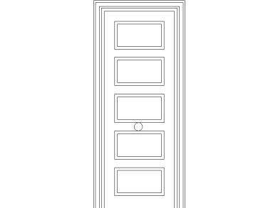 Bloques DWG de puertas de entrada exterior 0.72 m