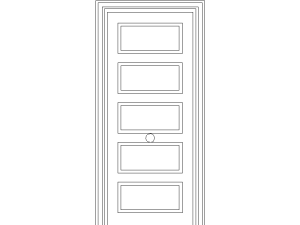 Bloques DWG de puertas de entrada exterior 0.82 m