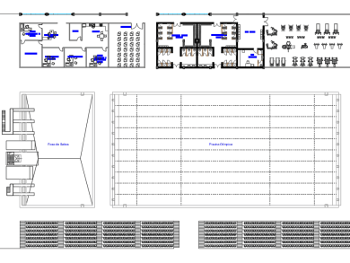 Bloques DWG de piscina semiolímpica