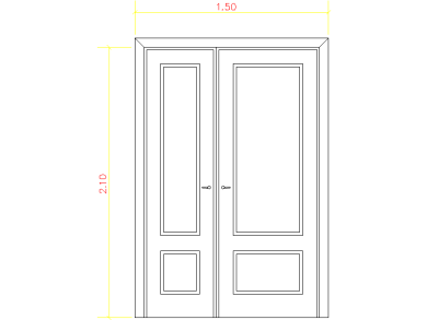 Puertas de paso acristaladas 2 hojas