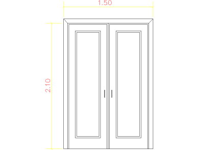 Puertas de paso acristaladas 2 hojas