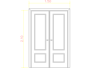 Puertas de paso acristaladas 2 hojas