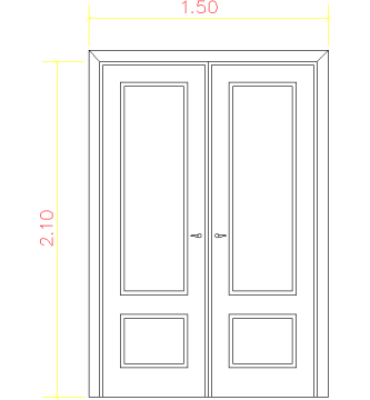 Puertas de paso acristaladas 2 hojas