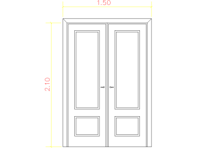 Puertas de paso acristaladas 2 hojas