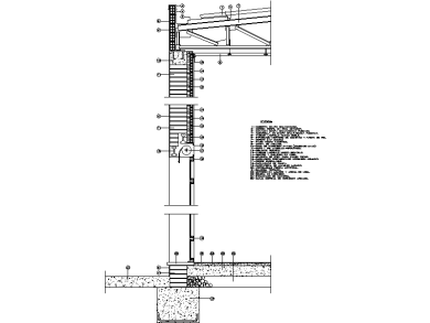 Detalle de Sección Constructiva Cubierta a Cimentación