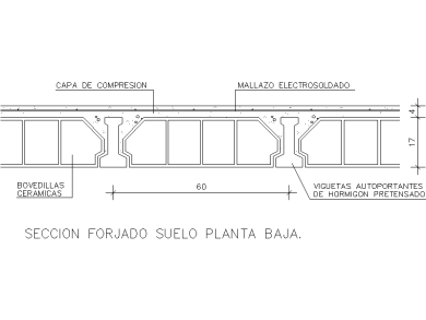 Sección Forjado Suelo Planta Baja