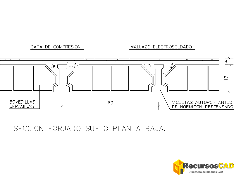 Sección Forjado Suelo Planta Baja