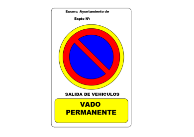 Bloques DWG de Señal Vado Permanente para AutoCAD 2D Gratis