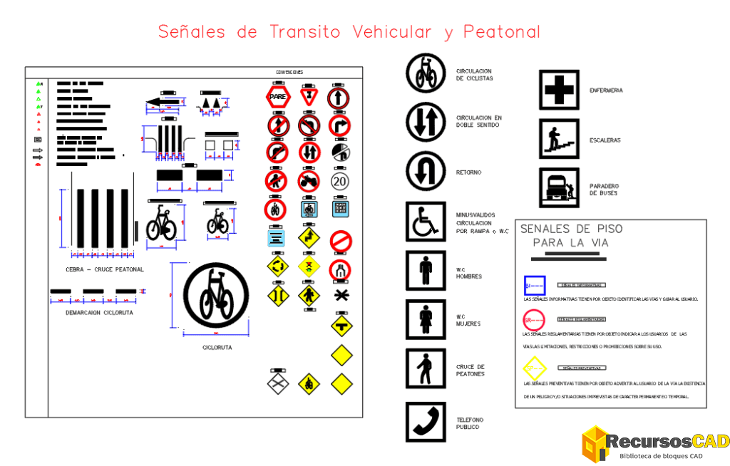 Señales de Tránsito Vehicular y Peatonal