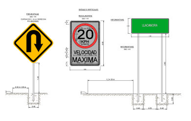 señales de transito autocad dwg descargar dwg autocad bloque cad