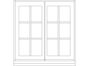 Bloques DWG Ventanas 120 cm