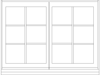 Bloques DWG Ventanas 170 cm