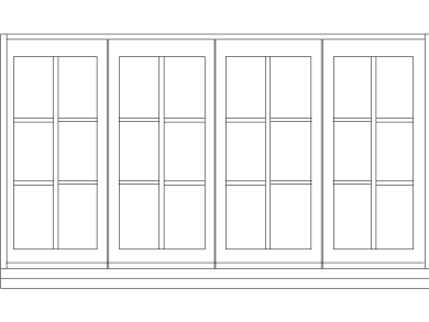 Bloques DWG Ventanas 220 cm