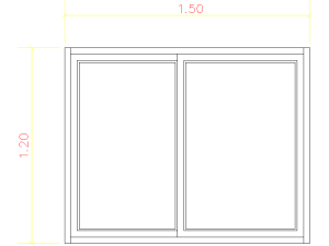 Ventanas Correderas dos hoja de 1.50 x 1.20 m