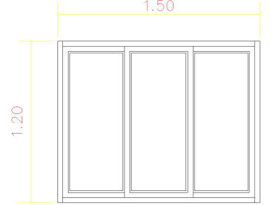 Ventanas Correderas tres hoja de 1.50 x 1.20 m