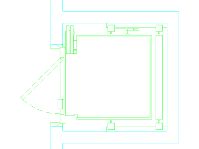 cabina de ascensor en sección y planta gratis