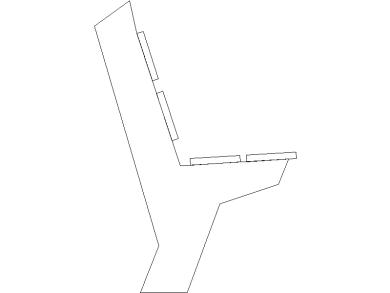 Bloques DWG de Banco de Exterior en Vista de Alzado Lateral para AutoCAD 2D Gratis