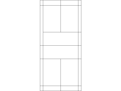 Bloques DWG de cancha de bádminton 6.1x13.4 para AutoCAD 2D gratis