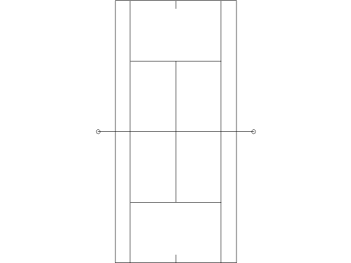 Bloques DWG de canchas de tenis