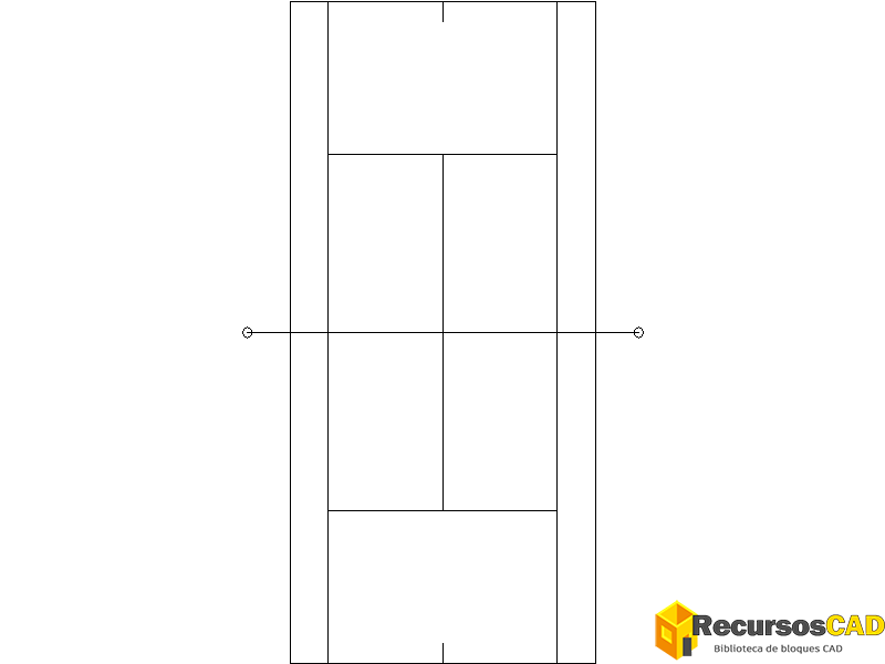 Bloques DWG de canchas de tenis