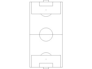 canchas de fútbol con medidas reglamentarias FIFA mínimas 45x90