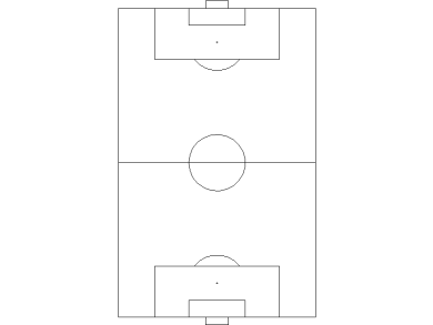 canchas de fútbol con medidas internacionales FIFA mínimas 64x100