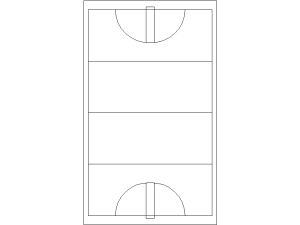 Bloques DWG de canchas de hockey césped 55x91.4