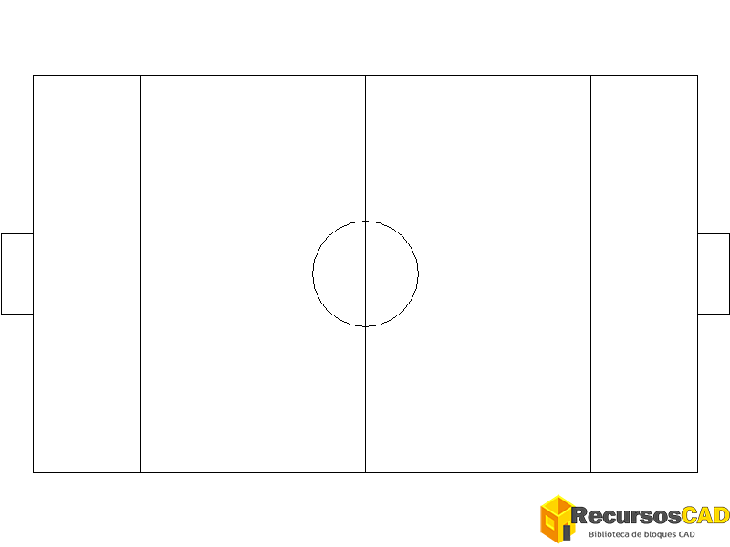 Bloques DWG de canchas de fútbol 7