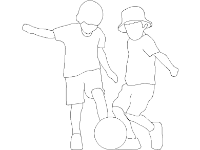 Bloques DWG de Niños Jugando (2)