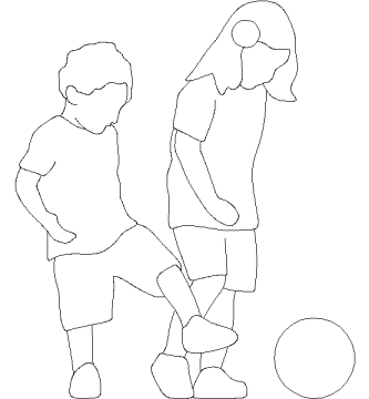Bloques DWG de Niños Jugando