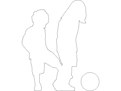 Bloques DWG de Niños Jugando (7)