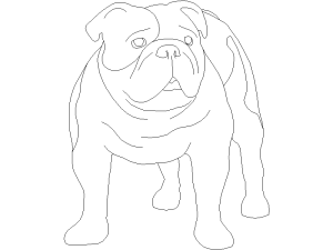 Descargar perro bulldog AutoCAD DWG Gratis – Bloque 2D