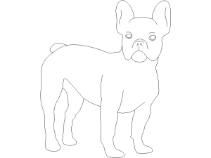 Descargar perro bulldog francés AutoCAD DWG Gratis