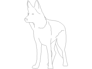 Descargar perro pastor alemán AutoCAD DWG Gratis – Plano 2D
