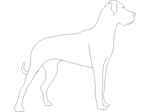 Descargar perro gran danés AutoCAD DWG Gratis – Bloque CAD