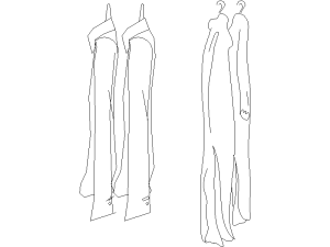 Abrigos y vestidos femeninos