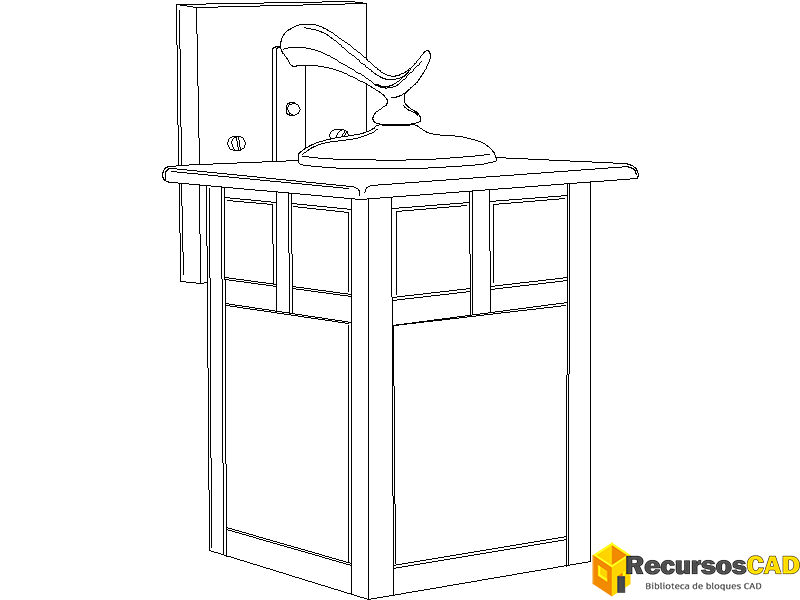 Aplique de farol de metal