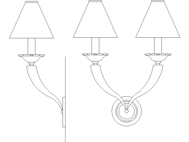 Aplique de pared de 2 luces