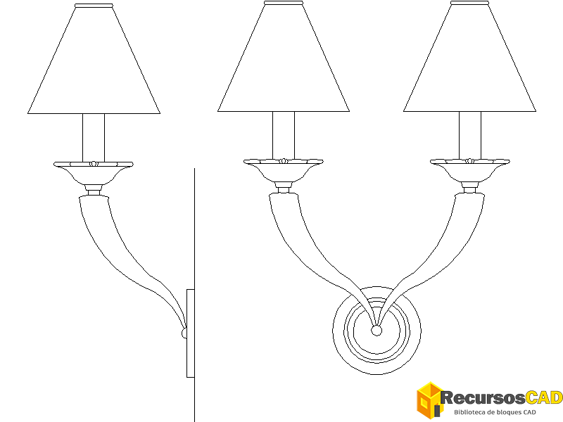 Aplique de pared de 2 luces