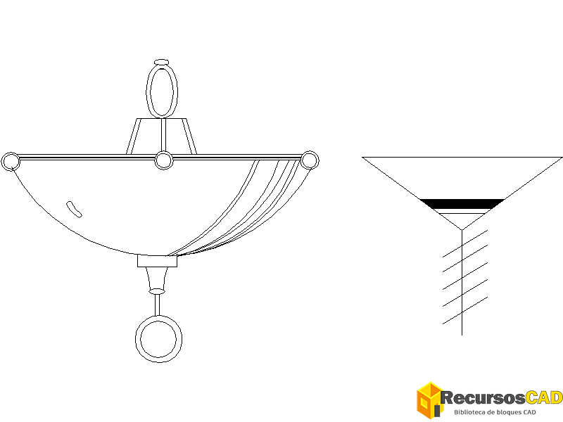 Aplique de pared de medio cuenco