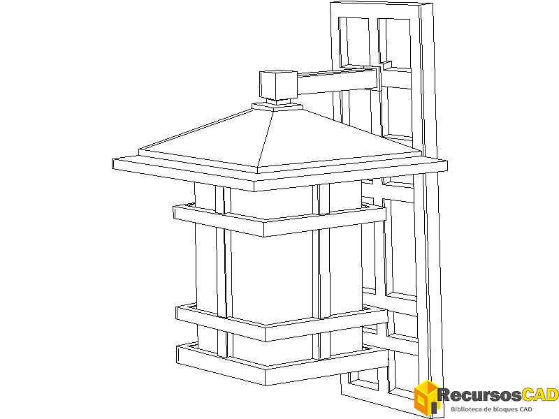 Aplique de pared japonés