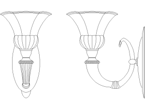 Aplique de porcelana con iluminación superior