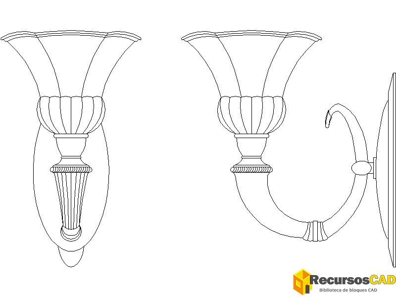 Aplique de porcelana con iluminación superior