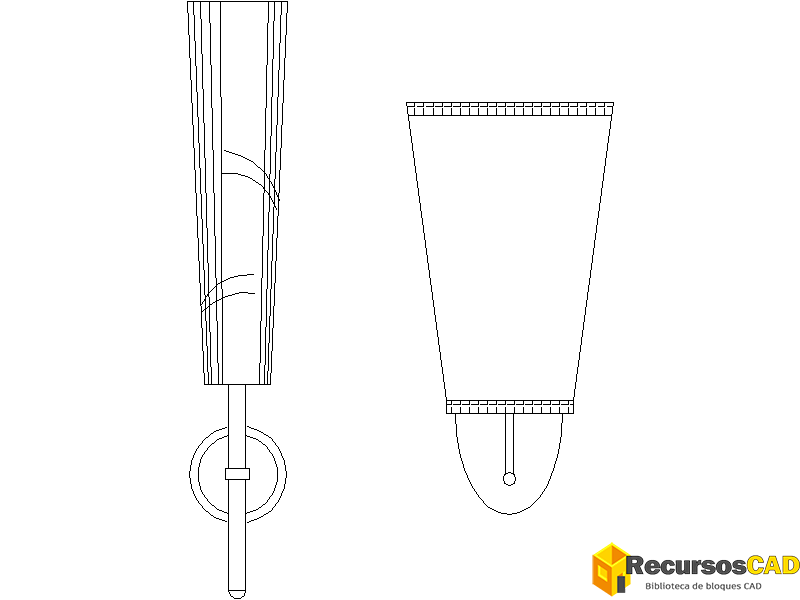 Apliques de cono con iluminación superior